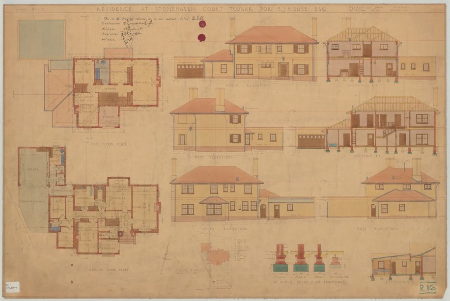 Sketch of a Toorak house, in a Georgian Revival style, designed c1929 by architectural firm W. & R. Butler and Martin
Source: State Library of Victoria