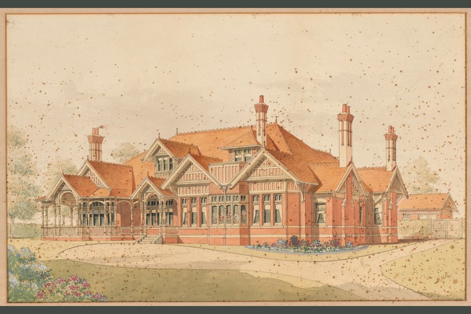 A sketch of a Federation-style house in Malvern East, designed by architect Henry Hardie Kemp, c1902
Source: State Library of Victoria